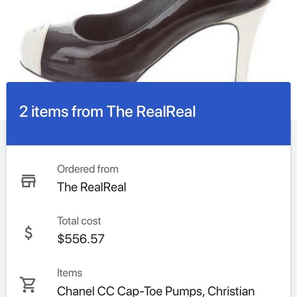 CHANEL CC Black and White Cap-Toe Pumps - Picture 8 of 8